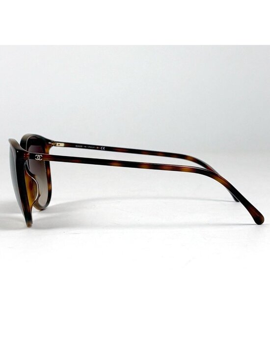 Chanel CC Logo Sunglasses Gradient Eyewear Demi Pattern Acetate Brown main image 5